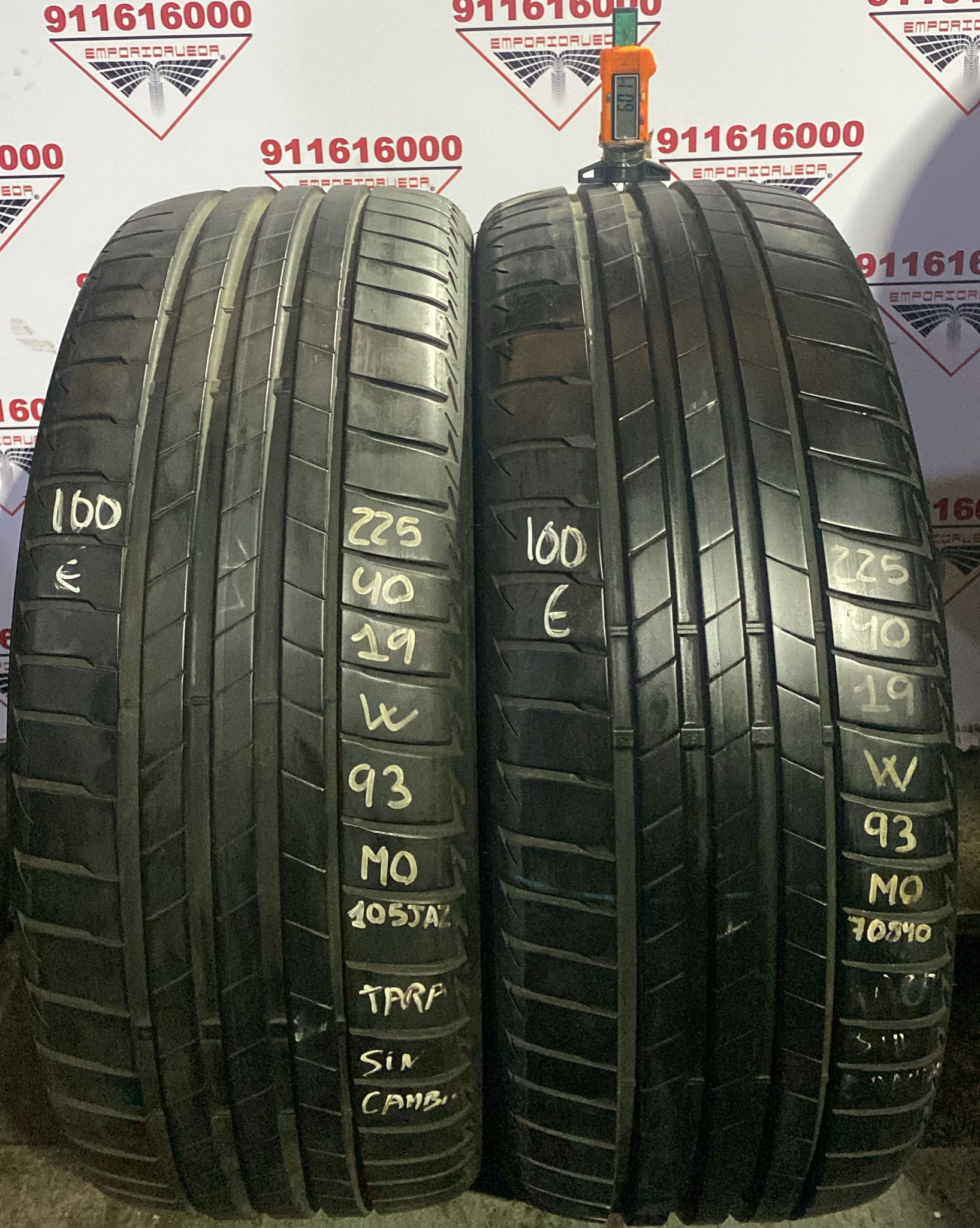 BRIDGESTONE TURANZA USADO ECONOMICO  225/40 R19 93 W